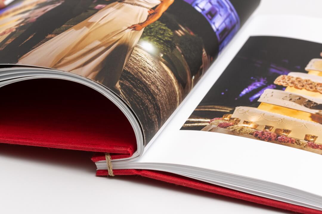 Album Cerimonia FineArt Duo aperto con foto