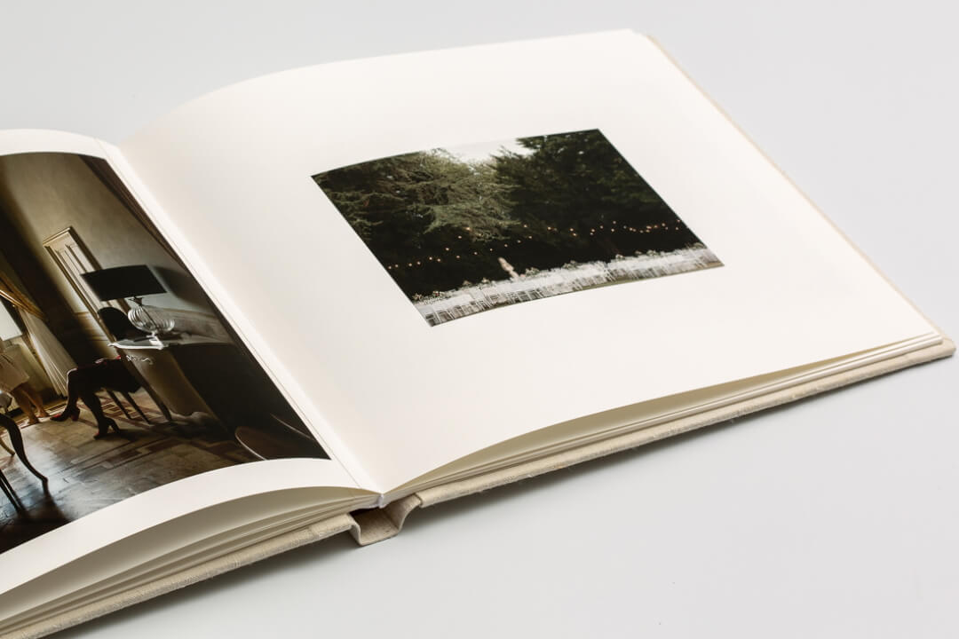 Album Cerimonia FineArt Duo beige pagina con foto